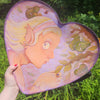 Pear Glance Leather Heart Bag
