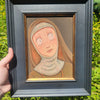 Solemn Medieval Nun with Beads Original