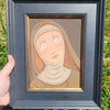 Solemn Medieval Nun with Beads Original