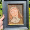 Solemn Medieval Nun with Beads Original