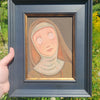 Solemn Medieval Nun with Beads Original