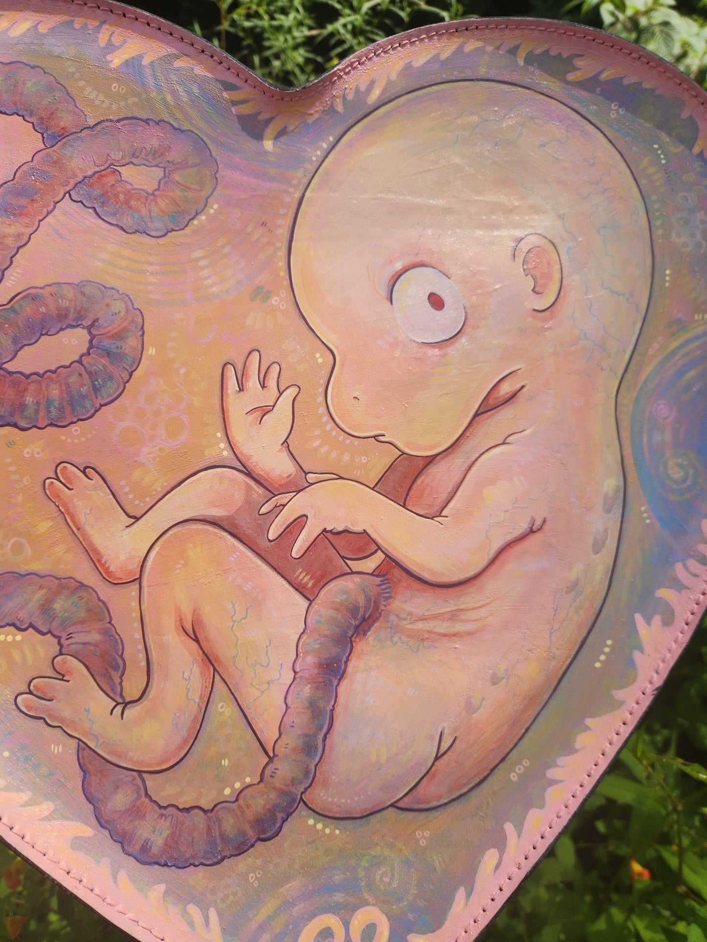 I Think I'll Stay In Leather Heart Bag Original