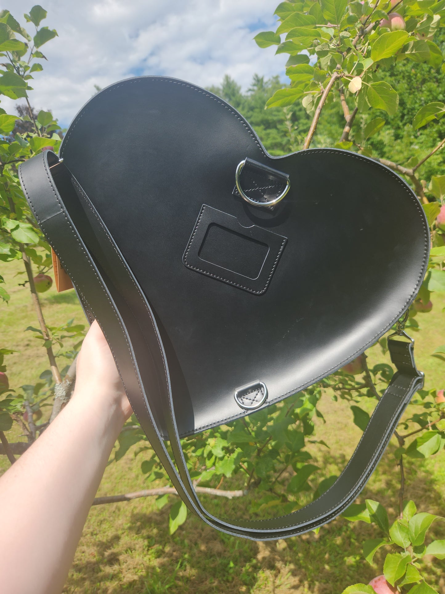 I Think I'll Stay In Leather Heart Bag Original