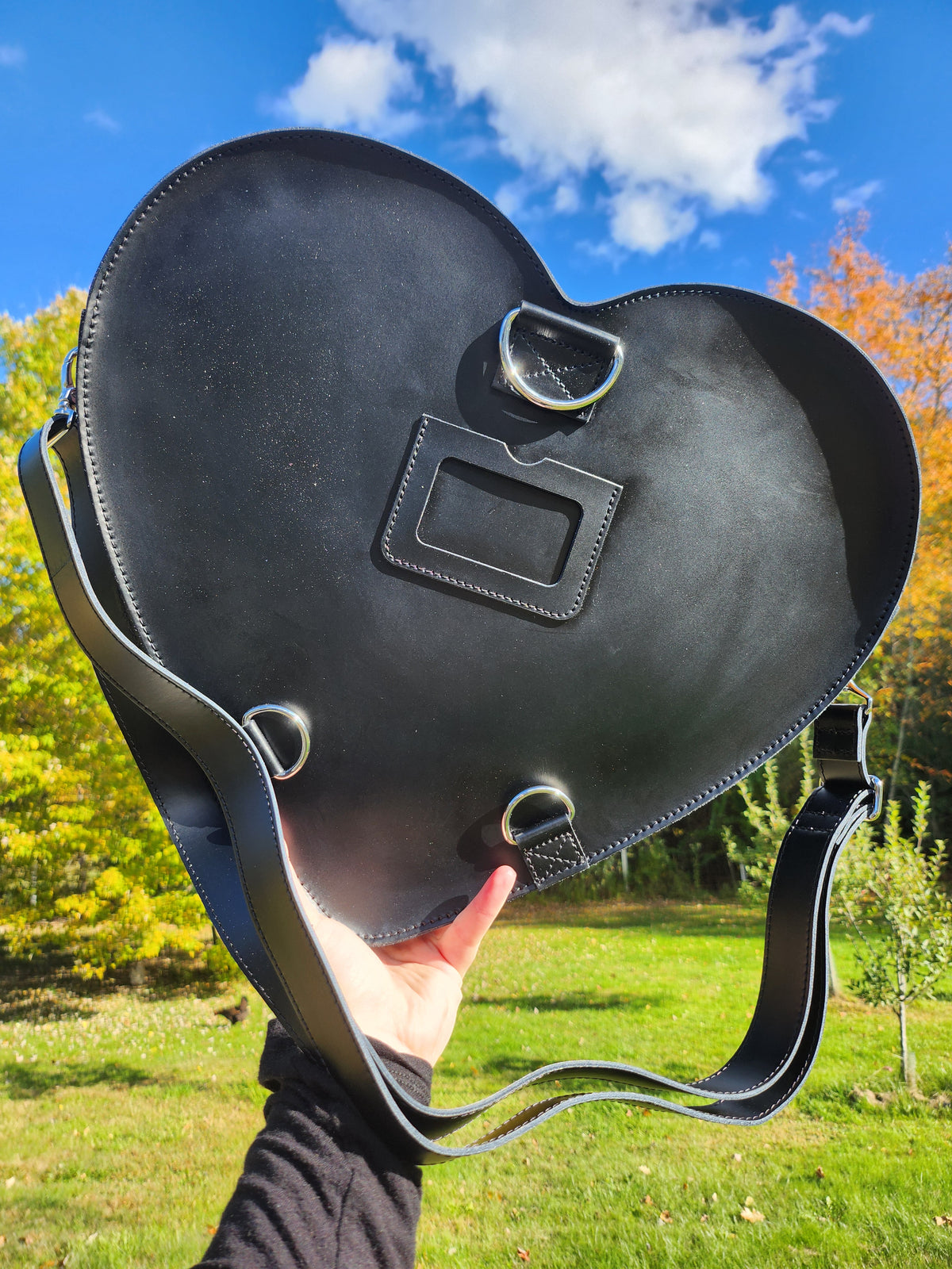 In the Valley Leather Heart Bag